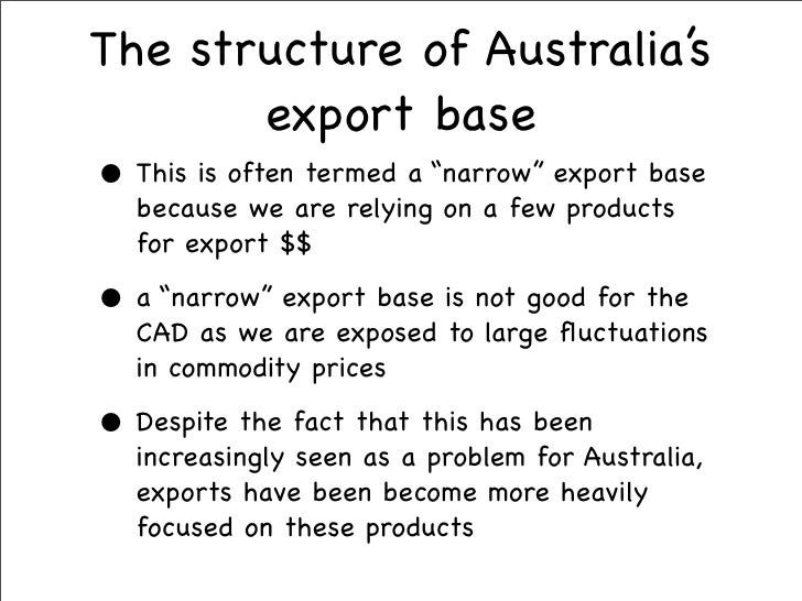 Analyse the impact of changes in the global economy on australia s balance of payments. hsc