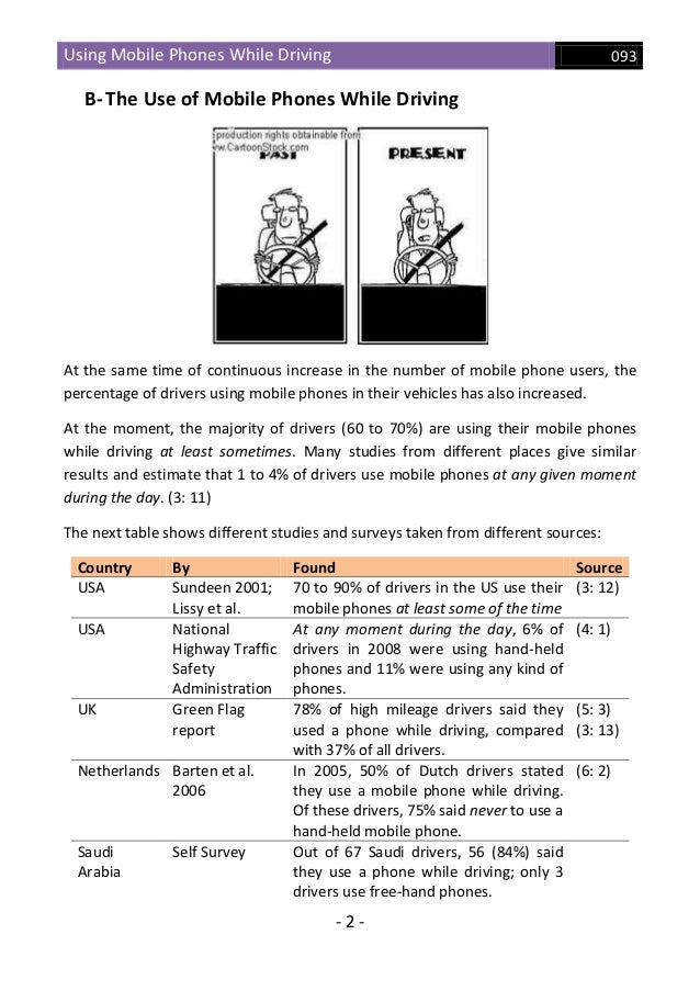 use of mobile phones while driving essay