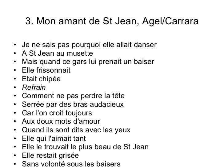 Paroles Mon Amant De Saint Jean Edith Piaf
