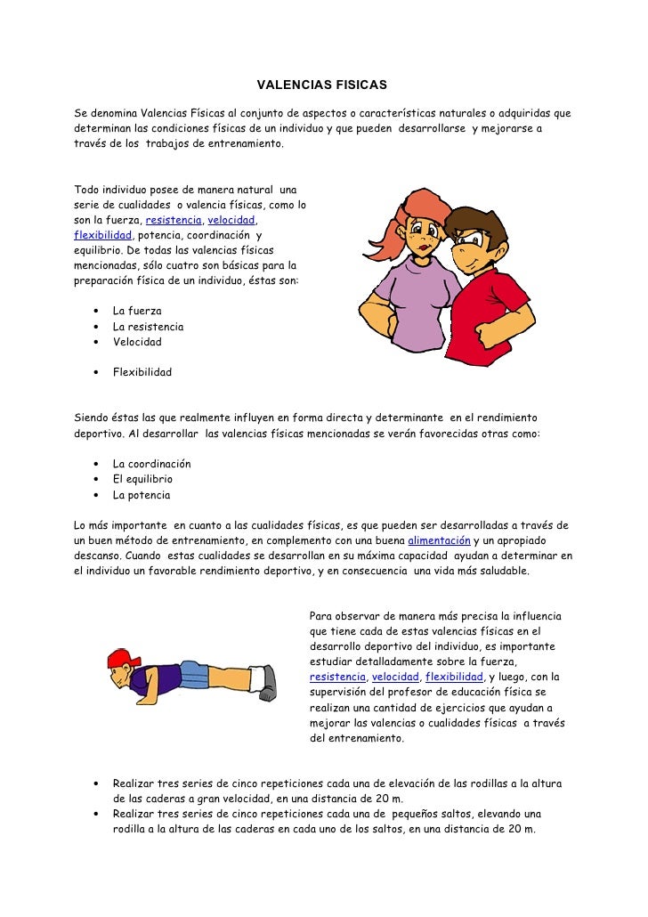 Valencias fisicas Valencias fisicas