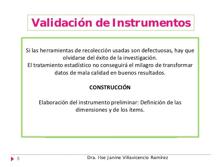 Validacion de instrumentos