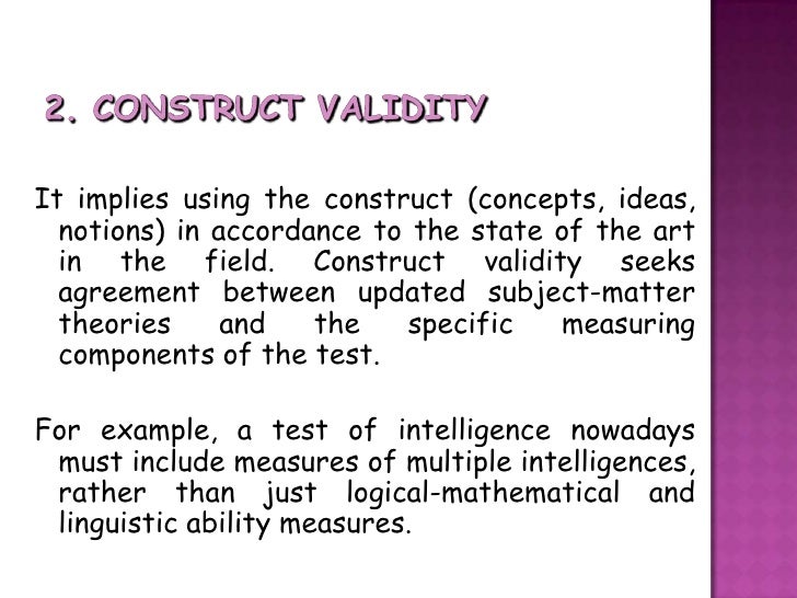 concurrent validity definition psychology example