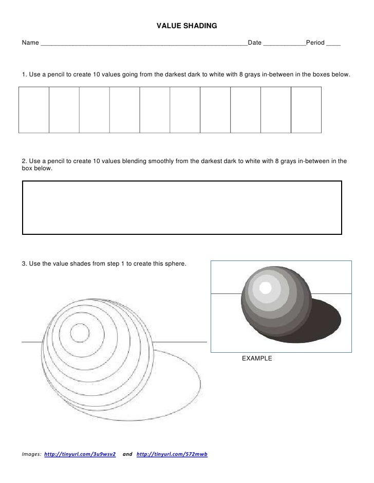 Value Shading Worksheet