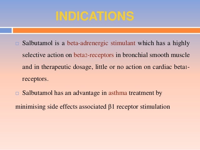 Salbutamol Side Effects Asthma