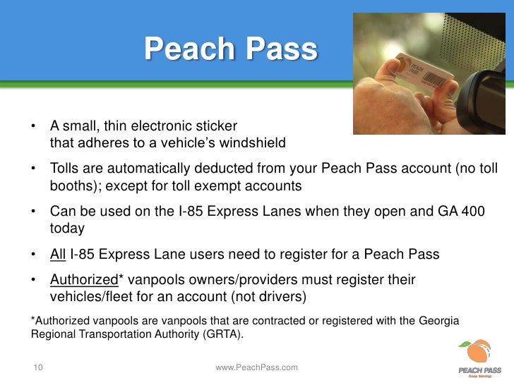 Vanpool I85 Express Lanes Presentation