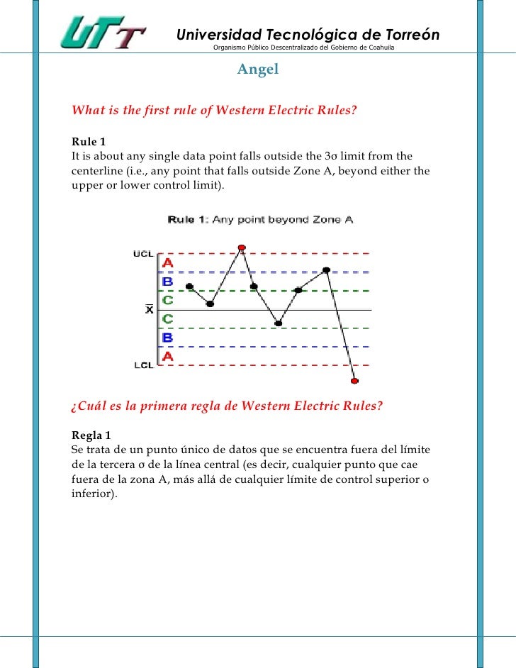 Variabilidad, western electric rules & nelson rules (inglés español)