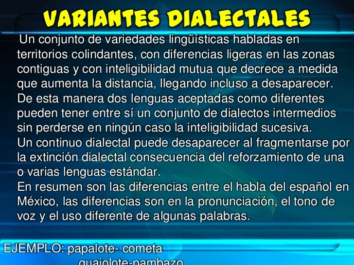 Variantes dialectales
