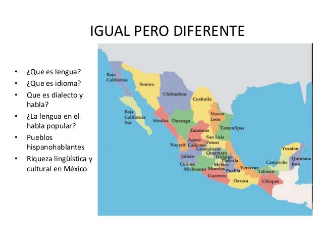 Variantes lexicas en méxico