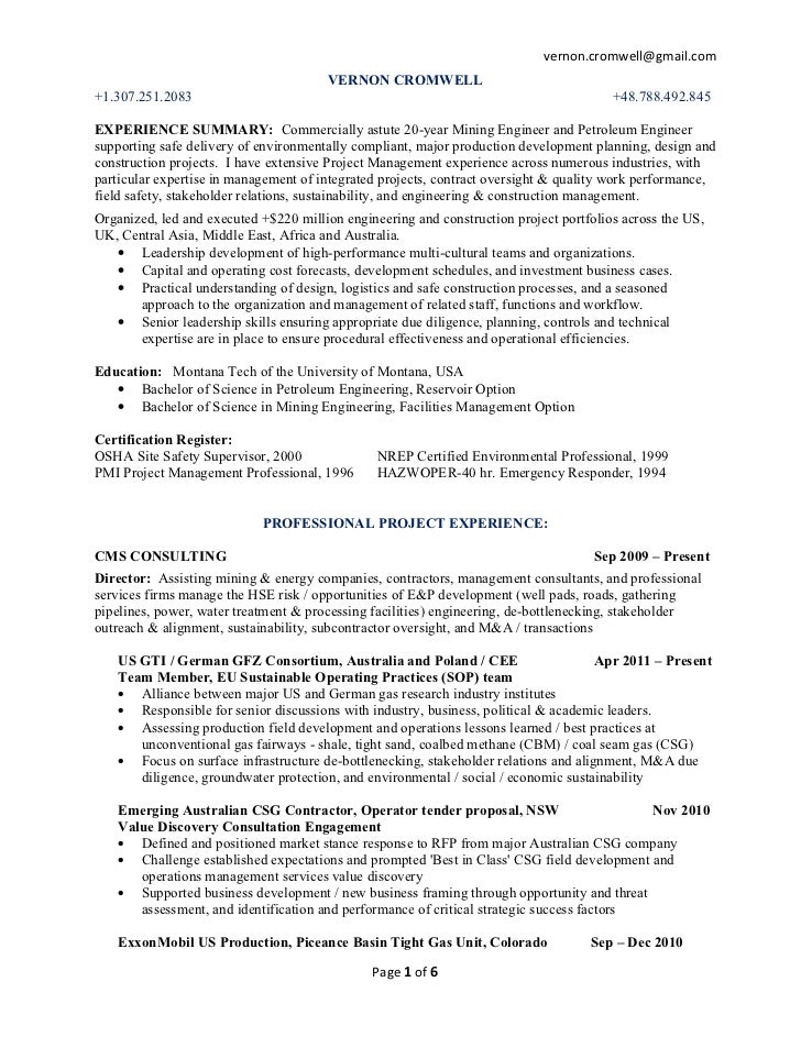 Cromwell Linked In Resume Cromwell Linked In Resume