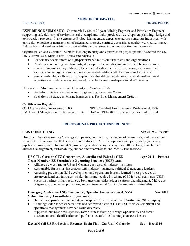 Cromwell Linked In Resume