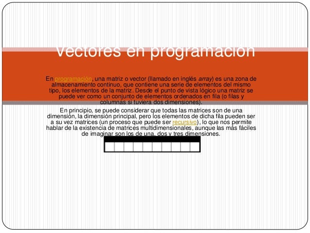 Vectores en programación