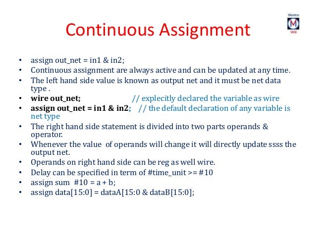 Assign Statement In Verilog