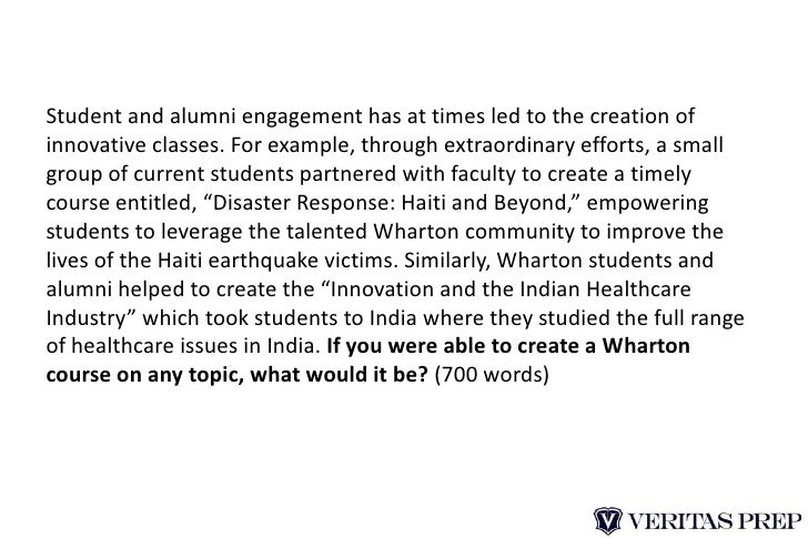 Wharton essays 2013