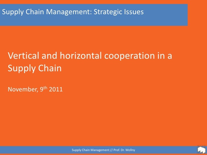 Vertical and horizontal cooperation in a Supply Chain