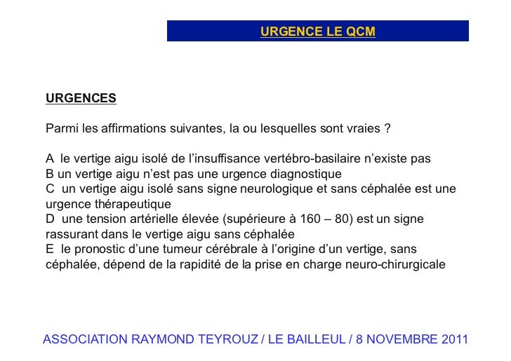 Tumeur Cérébrale Vertiges