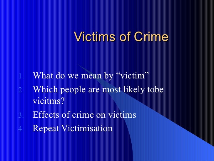 Victims of Crime