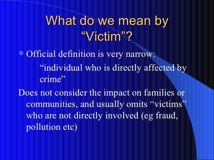 Victims of Crime