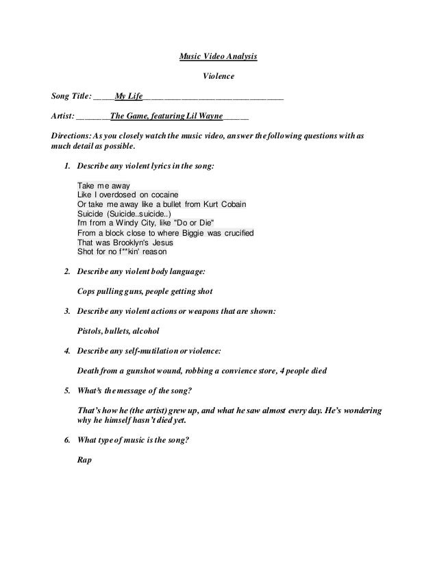 Worksheets Song Analysis Worksheet song analysis worksheet worksheets for school kaessey video worksheet