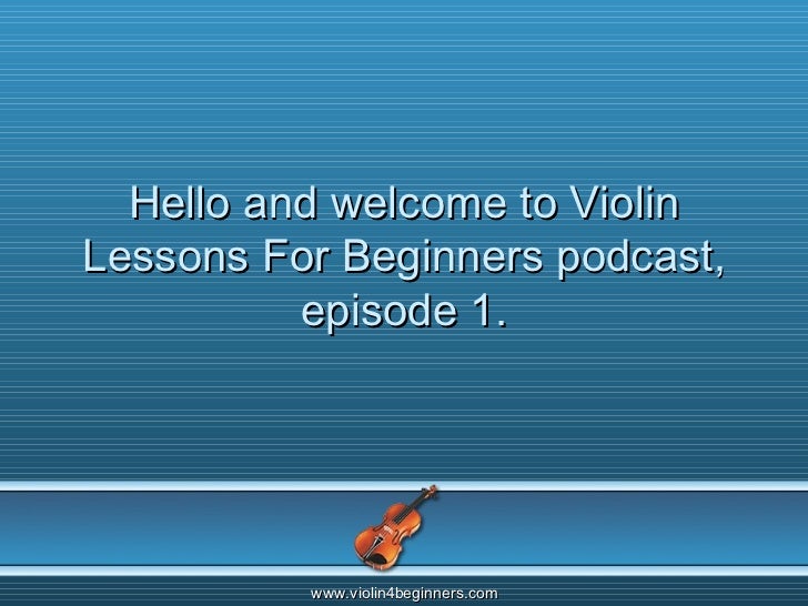 Violin lessons for beginners