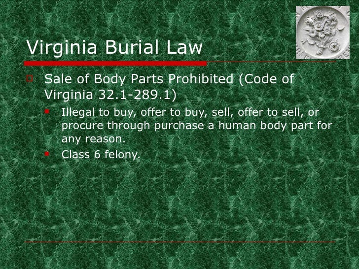 Virginia Burial Law