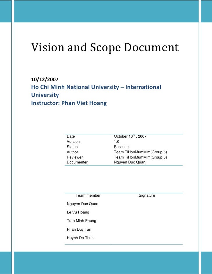 scope document vision and scope document scope document vision and scope document
