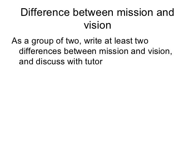 difference between vision and mission pdf