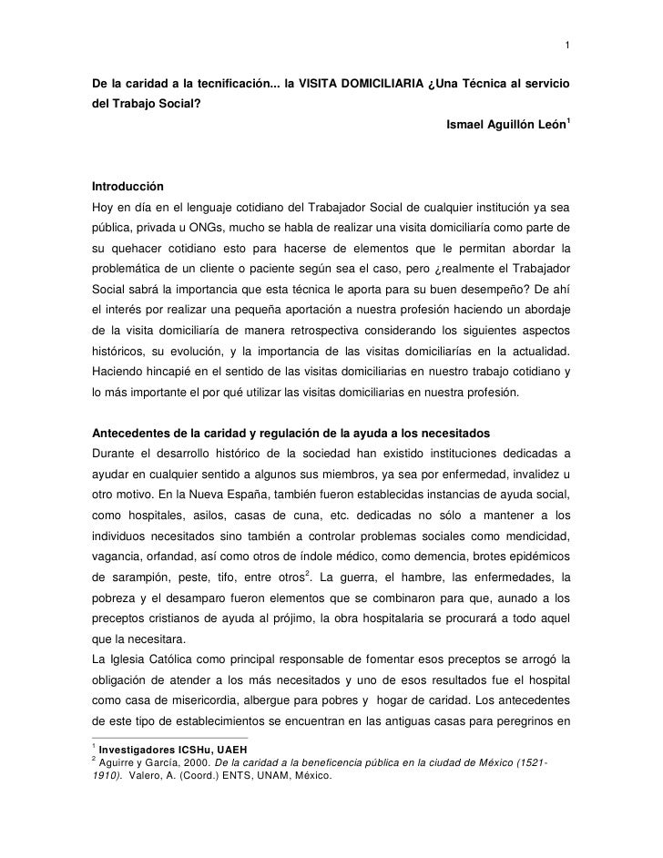 DE VISITA DOMICILIARIA de visita domiciliaria: