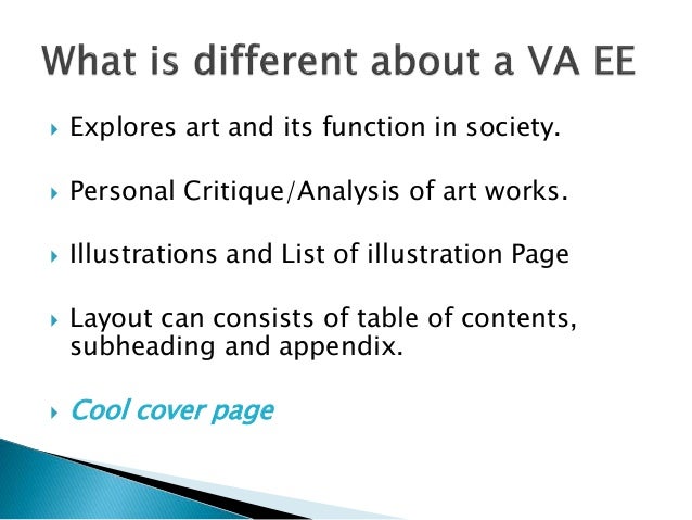 Visual art extended essay topics