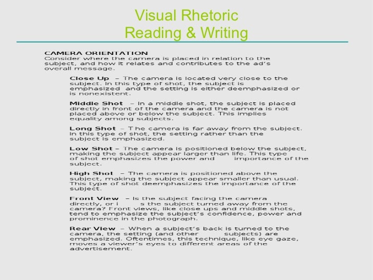 Visual rhetoric essay