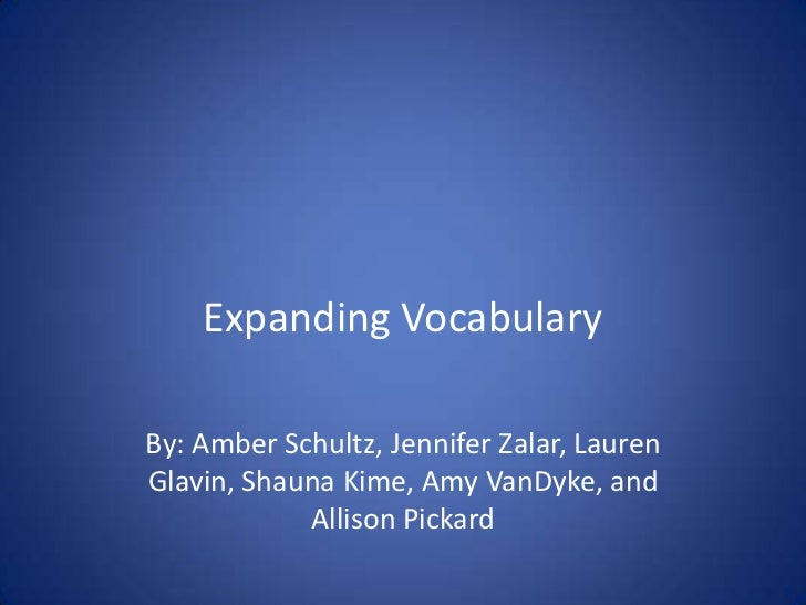 Expanding Vocabulary Presentation