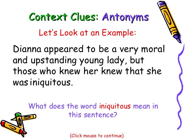 Vocabulary in context