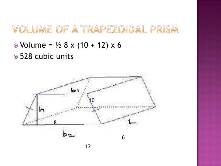volume of trapezoidal prism volume of trapezoidal prism
