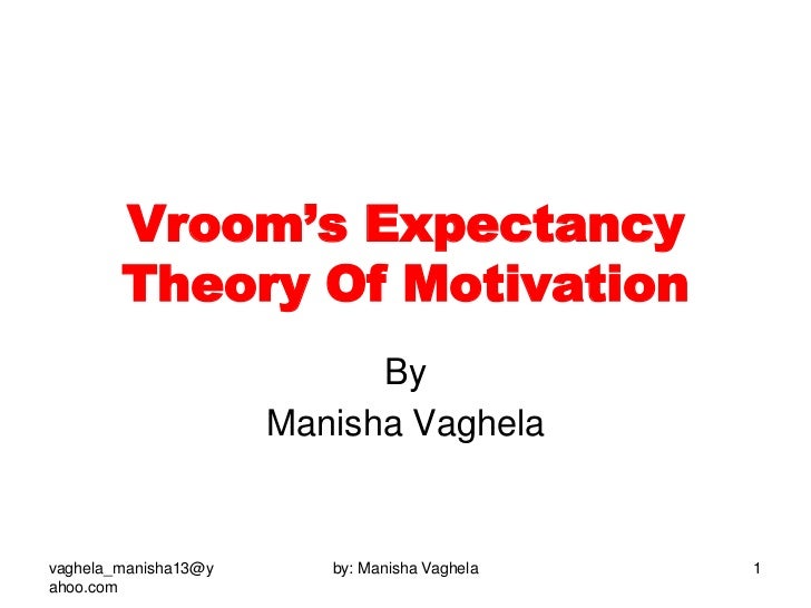 Vroom 1964 Expectancy Theory Pdf Files