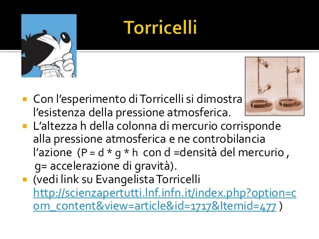 Cosa Dimostra L Esperimento Di Torricelli