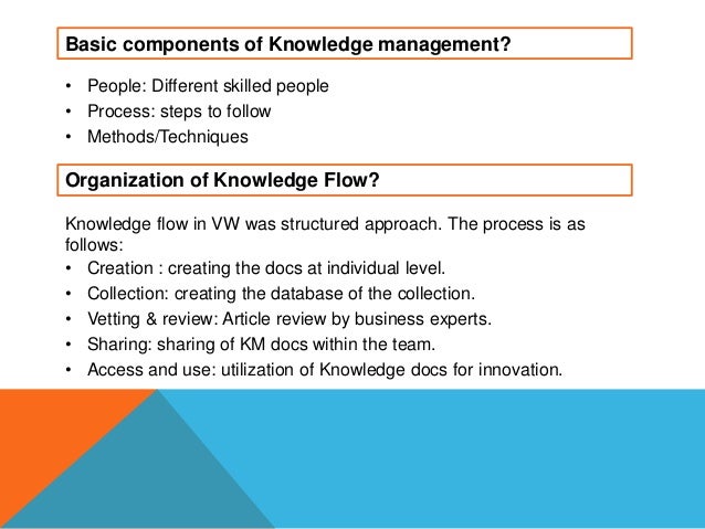 Knowledge management case study