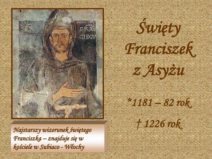 Hymn św Franciszka Z Asyżu Interpretacja św. Franciszek z Asyżu