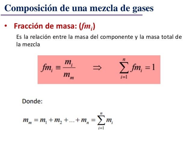 Mezcla de gases -termodinamica