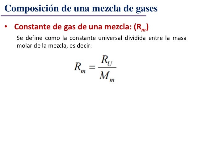 Mezcla de gases -termodinamica
