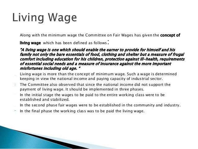 1 Wage Definition Under Various Labour Legislation 2 The Term
