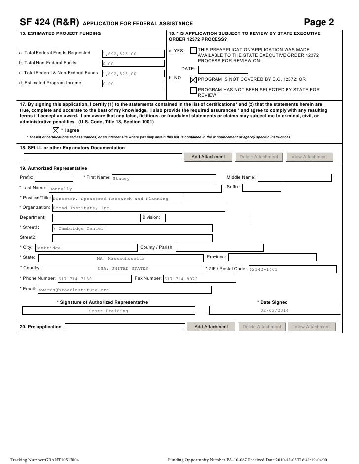 nih grant cover letter