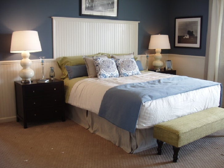 beadboard wainscot & headboard