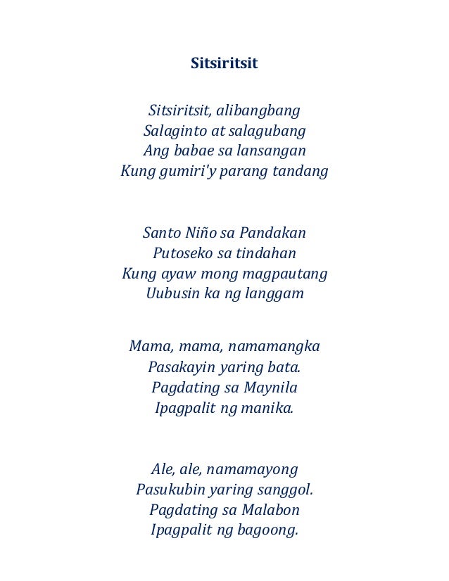 MGA AWITING BAYAN mga-awiting-bayan