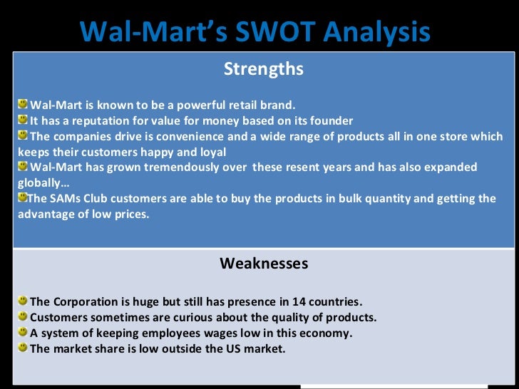Situation Analysis Of Walmart