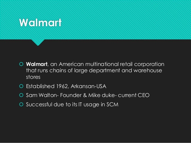 walmart supply chain management walmart supply chain