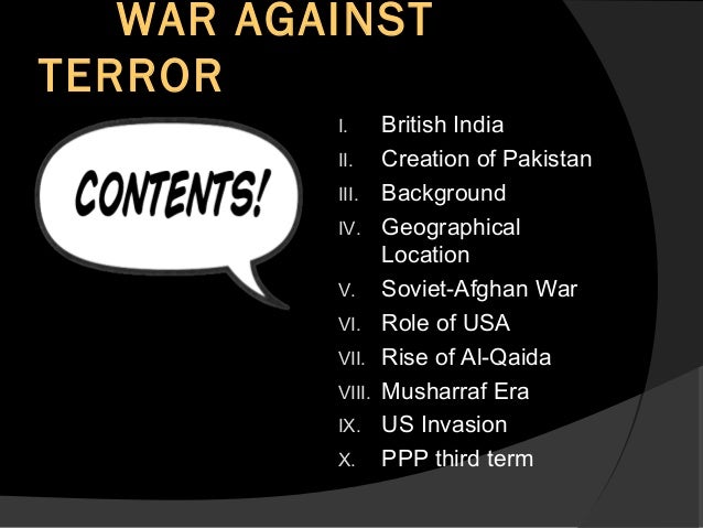 War against terrorism essay free