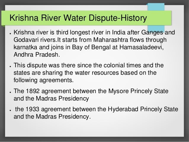 interstate water dispute in india Case study inter-state water disputes among the riparian states: the case of cauvery river from peninsular india contents abbreviation and acronyms. interstate water dispute in india Case study inter-state water disputes among the riparian states: the case of cauvery river from peninsular india contents abbreviation and acronyms.