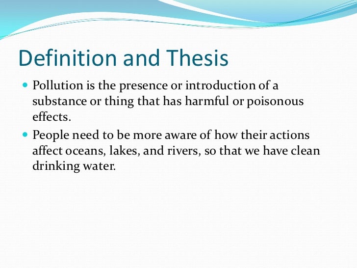 Phd thesis on water pollution in india