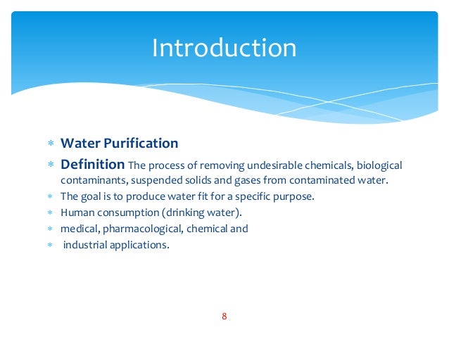 Drinking Water Purification Methods Drinking Water Purification Methods
