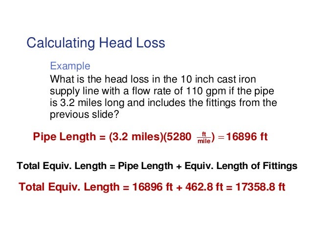 head loss example