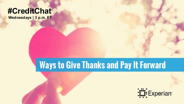 Ways to Give Thanks and Pay it Forward